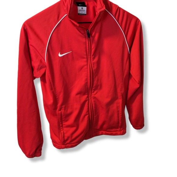 Nike Other - NIKE Jacket Youth Team Retro Full Zip Fit Dry Track Athletic Red Medium
